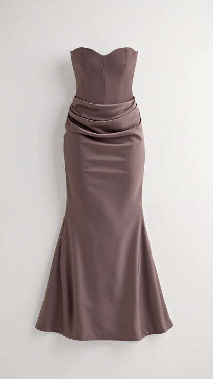 Damen Festliches Korsett Maxi Hochzeitsgastkleid