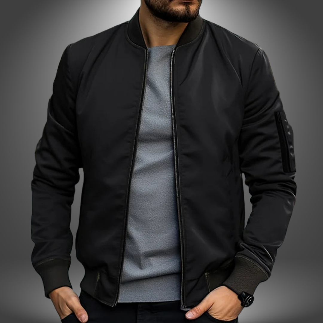Herren Stehkragen Sommer Bomberjacke