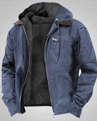 Jan | Herren Casual Bikerjacke mit Kapuze