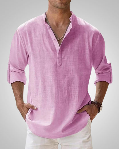 Martin | Herren Klassiker Leinen Henleyshirt