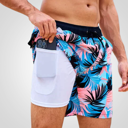 Damian | Herren Sportlicher Slim Fit Badehose mit Innenfutter