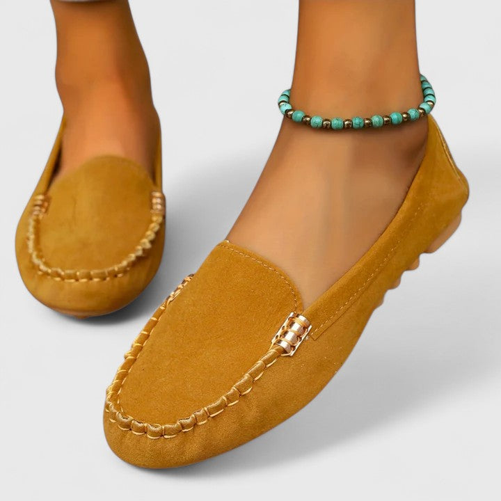 Damen Casual Nahtdetail Orthopädische Loafers