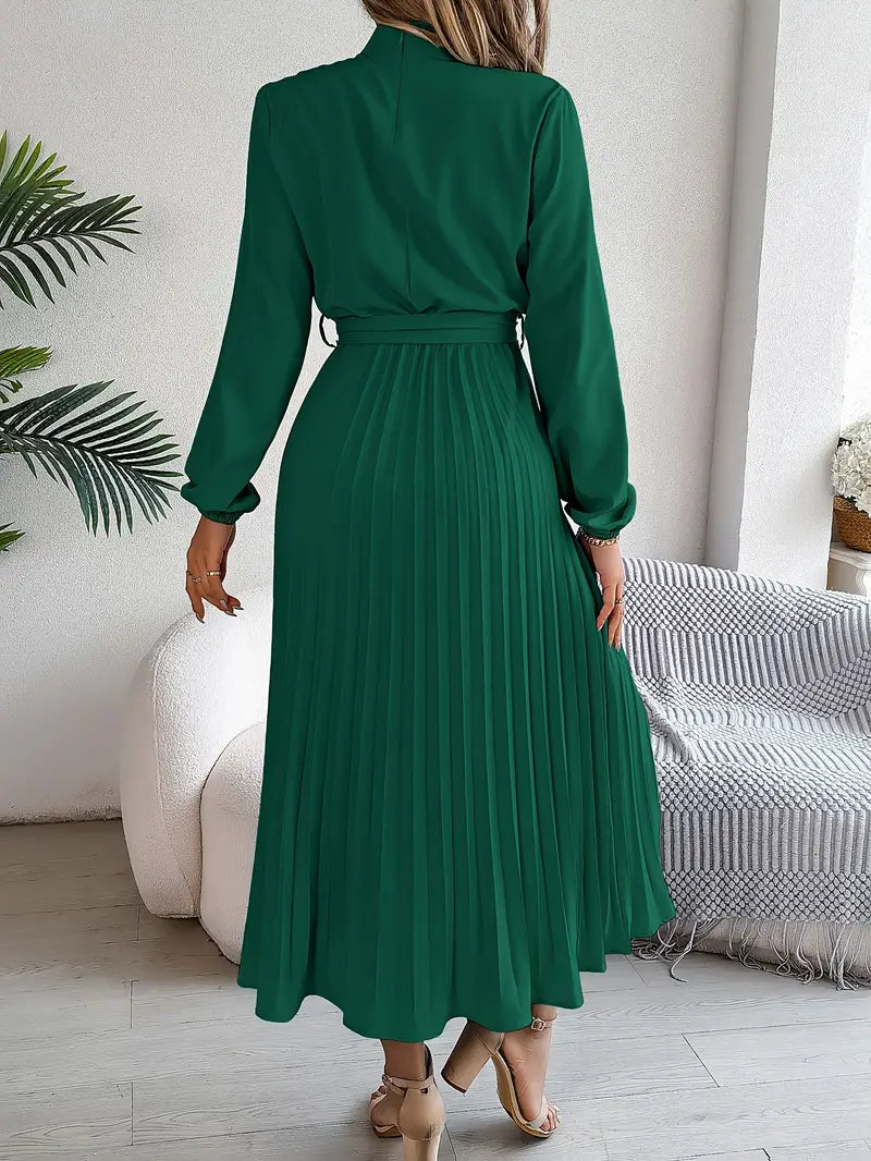 Damen Sommer Plissierter Abend Midikleid