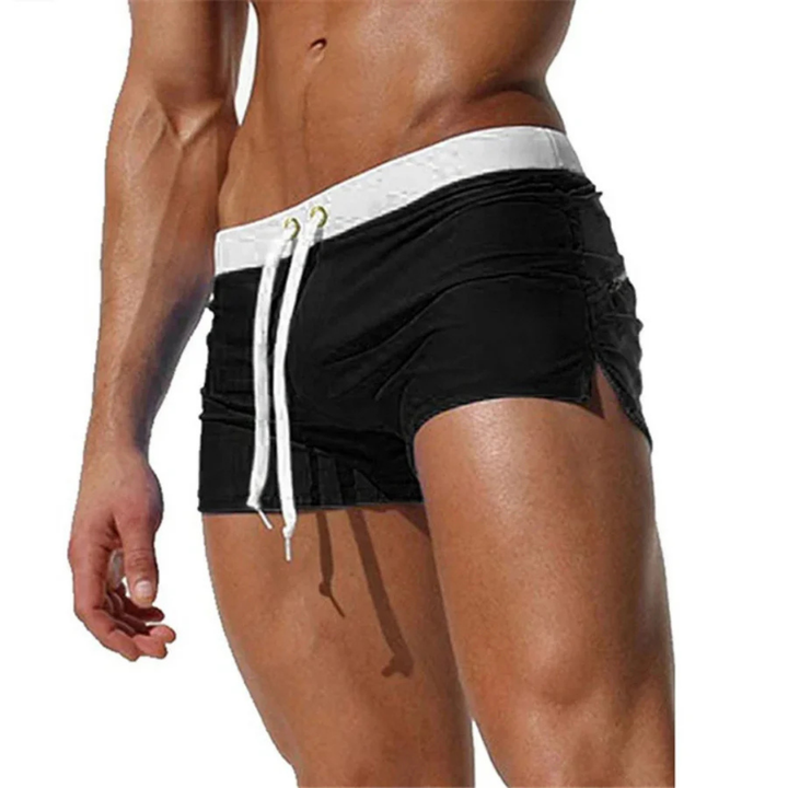 Herren Elastischer Slim Fit Sommer Badehose
