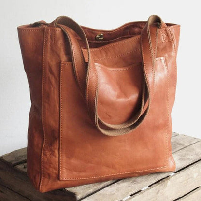 Damen Elegante Ledertasche mit Schulterriemen und klassischem Stil