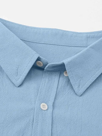 Herren Freizeit Button-Down Langarm Hemd