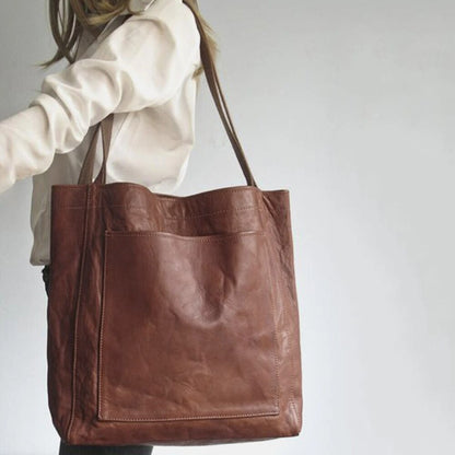 Damen Elegante Ledertasche mit Schulterriemen und klassischem Stil
