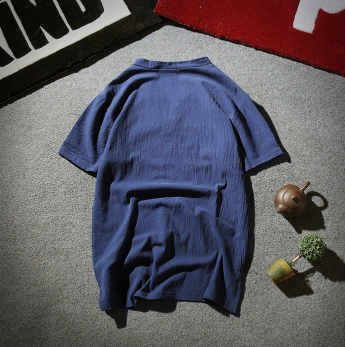 Herren Henley T-Shirt mit Knöpfen – Lässiger Sommerstil