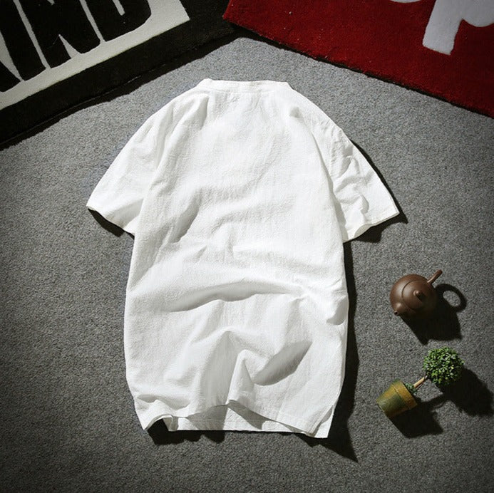 Herren Henley T-Shirt mit Knöpfen – Lässiger Sommerstil