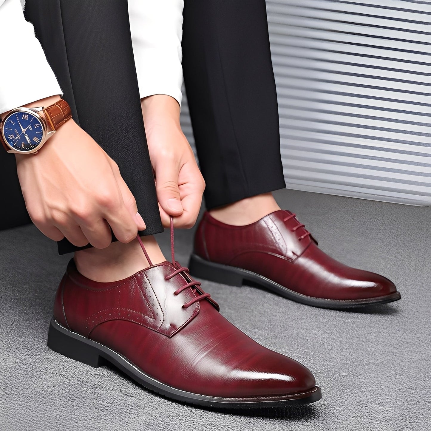 Michael | Herren Lässig Lederhalbschuhe