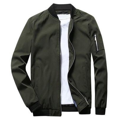 Herren Casual Sommer Stehkragen Bomberjacke
