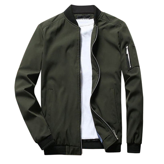 Herren Casual Sommer Stehkragen Bomberjacke