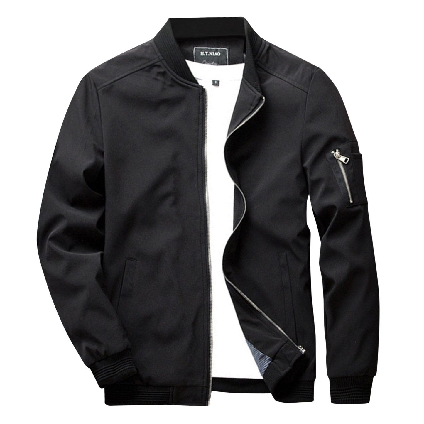 Herren Casual Sommer Stehkragen Bomberjacke
