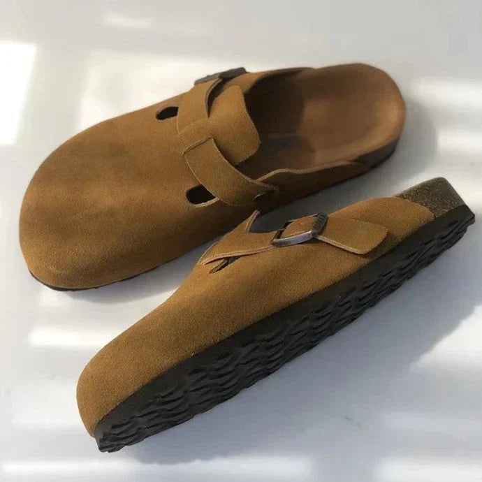 Herren Komfort Slipper | Slip-On Clogs mit flacher Sohle