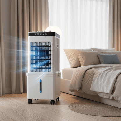 Mobile Luftkühler Ventilator Mit Rollen | Klimagerät Luftbefeuchter Rollbar für Zuhause