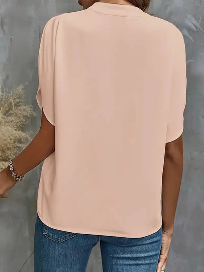 Damen V-ausschnitt Sommer Bluse