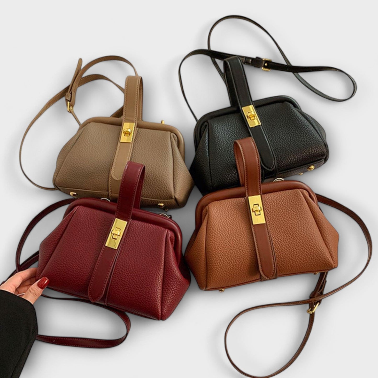 Damen Elegante Mini-Handtasche mit Kettenhenkel und festlichem Look