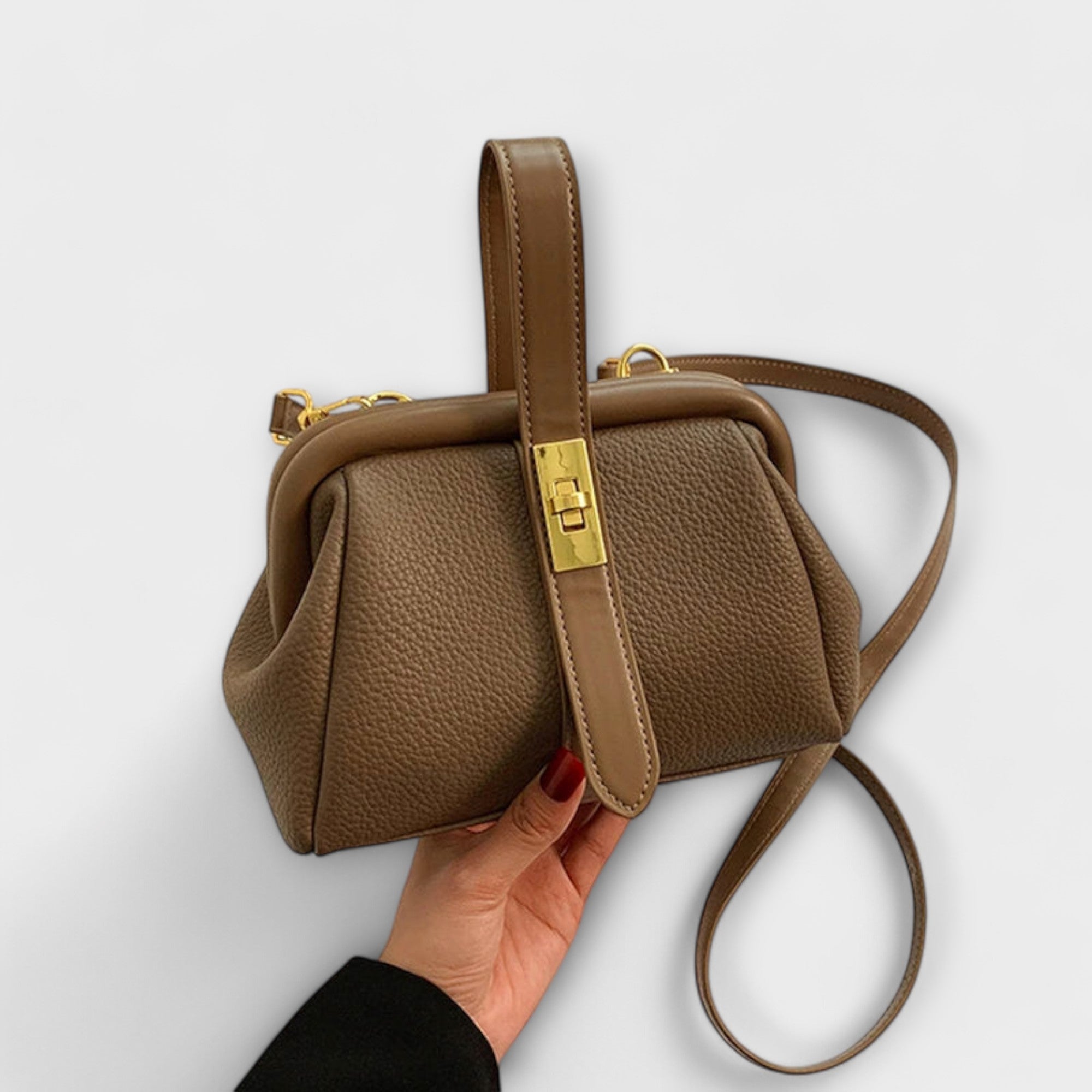 Damen Elegante Mini-Handtasche mit Kettenhenkel und festlichem Look