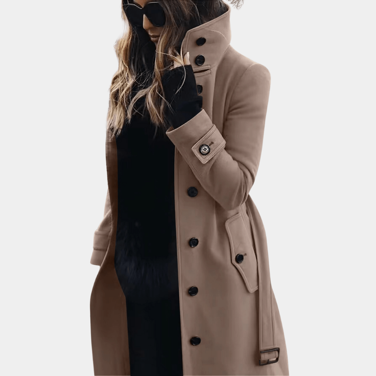 Damen Elegantes Länge Trenchcoat