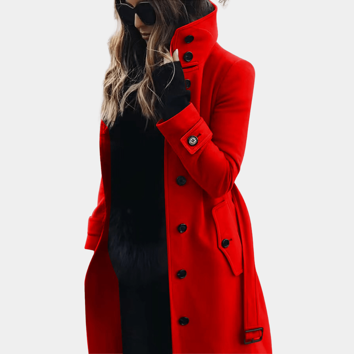 Damen Elegantes Länge Trenchcoat