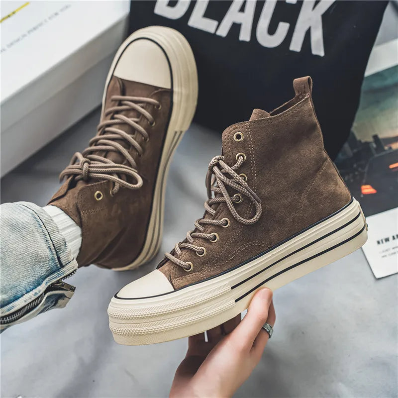 Damen High-Top Sneaker mit Plateau im modernen Stil