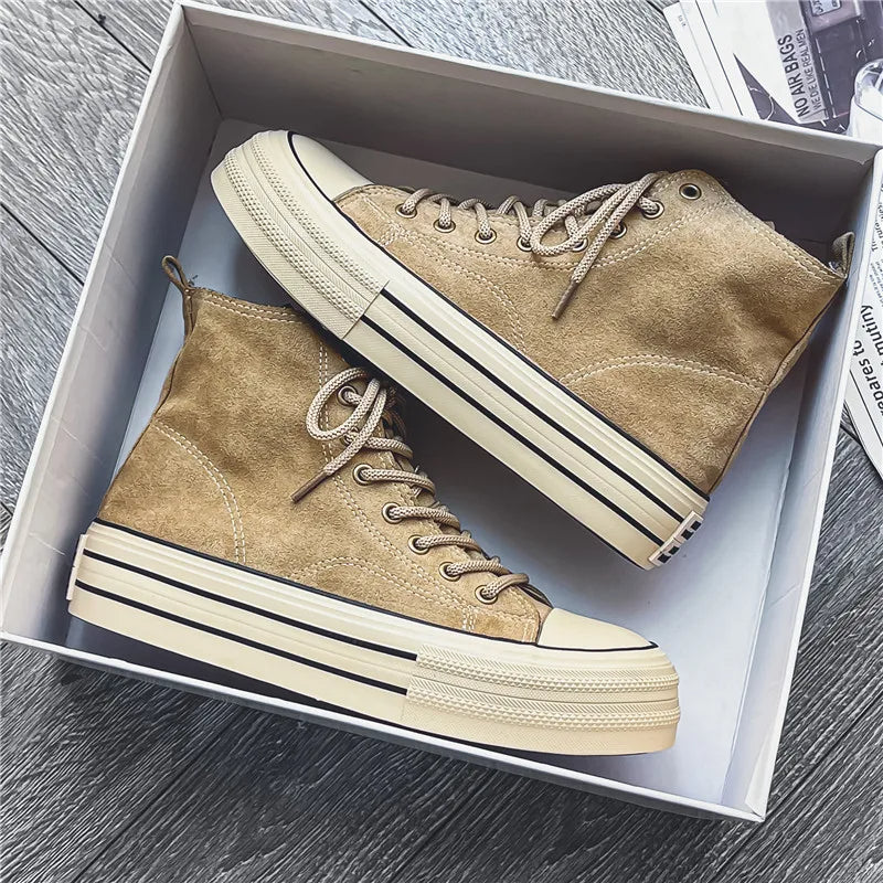 Damen High-Top Sneaker mit Plateau im modernen Stil