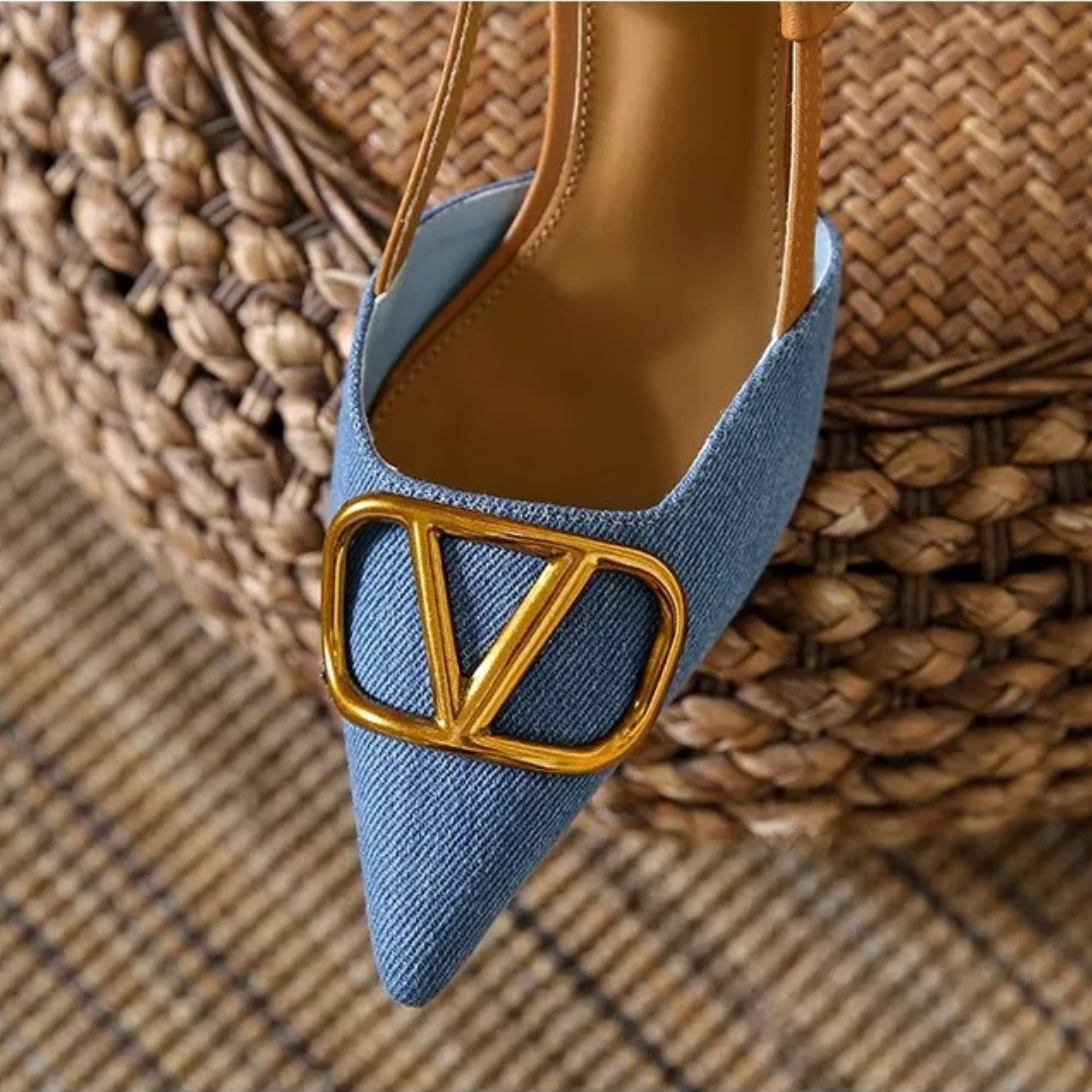 Damen Pumps mit Slingback und Stilettoabsatz