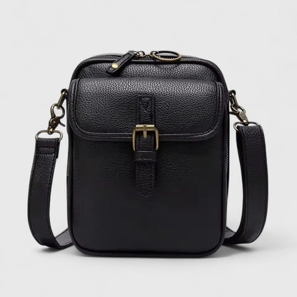 Damen Schultertasche mit Druckknopf und mehreren Fächern