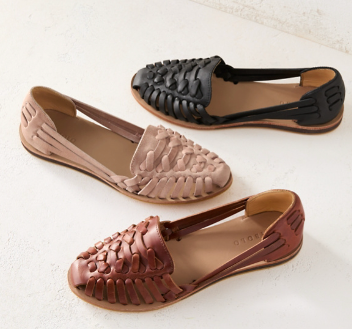 Damen Orthopädische Slip-On Sandalen mit flacher Sohle