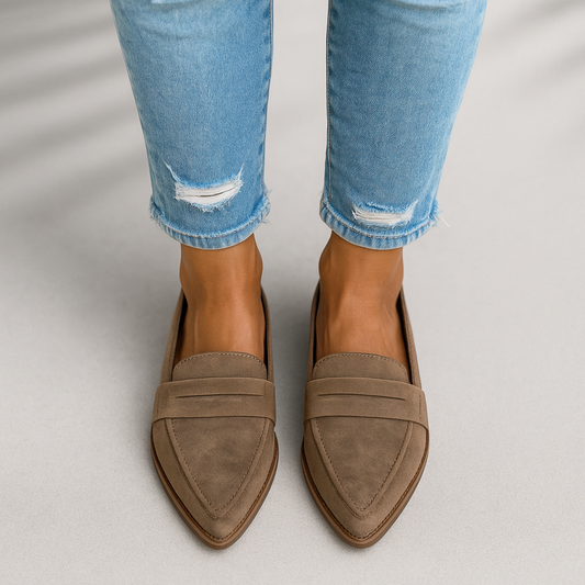 Damen Slip-on Sommer Absatz Loafer