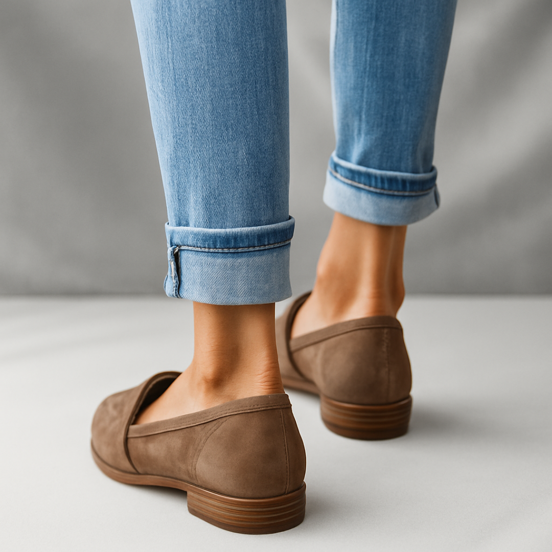 Damen Slip-on Sommer Absatz Loafer