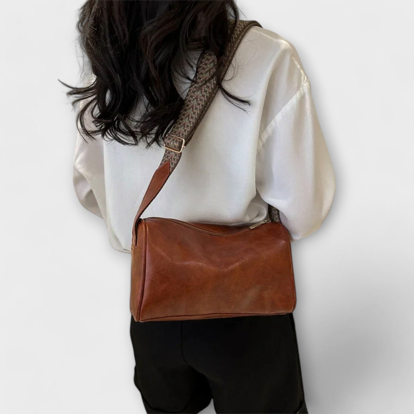 Damen Zeitlose Schultertasche im Business-Stil mit Magnetverschluss
