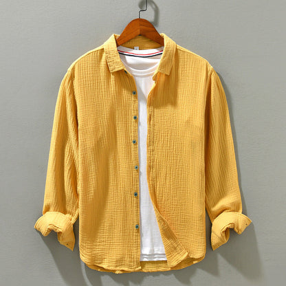 Herren Casual Waffel Sommer Hemd