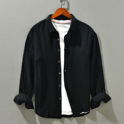 Herren Casual Waffel Sommer Hemd