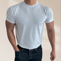 Herren Sommer Rundhals Slim Fit T-shirt