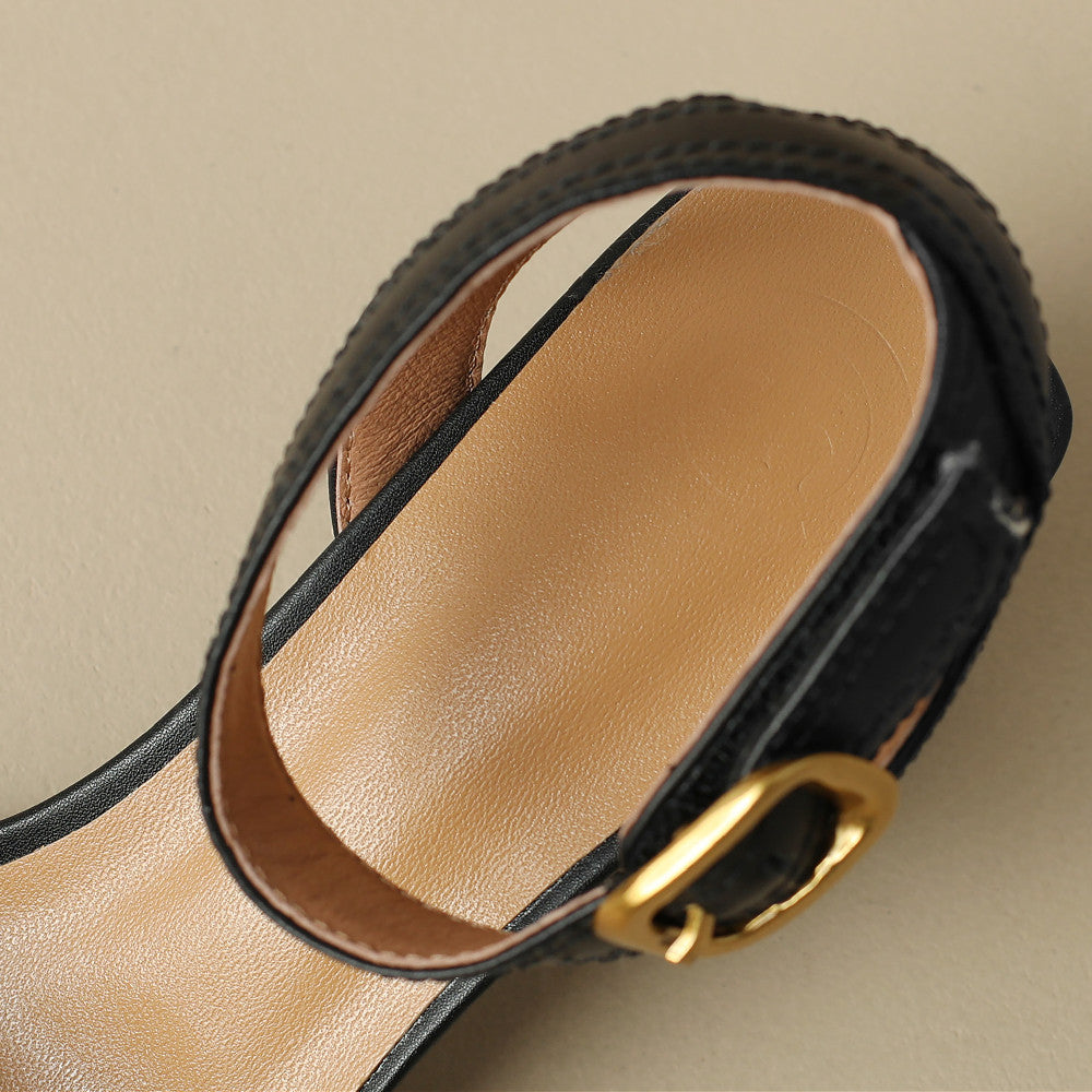 Damen Elegant Orthopädische Absatz Sandalen