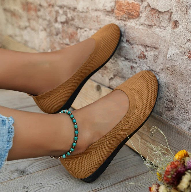 Damen Klassisch Round Orthopädische Ballerinas