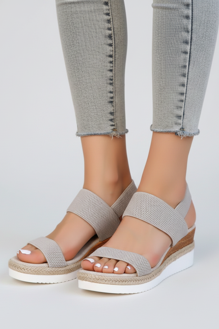 Damen Erhöhte Sohle Stretch Sandalen