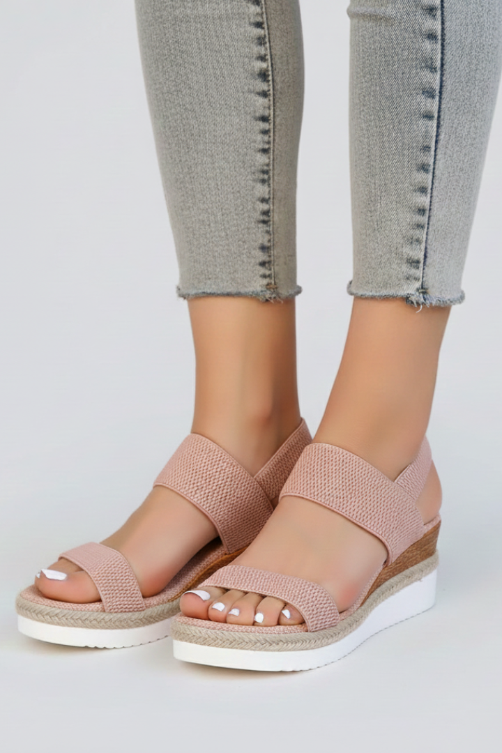 Damen Erhöhte Sohle Stretch Sandalen