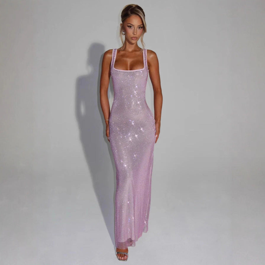 Funkelndes Damen Abendkleid im eleganten Stil