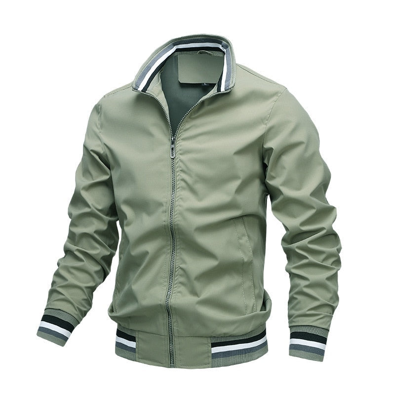 Herren Sommer Elastische Bündchen Bomberjacke