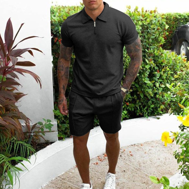 Casual Polo und Shorts Set für Herren