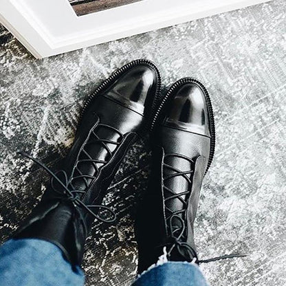 Silke | Damen Lässig Orthopädische Lederstiefel