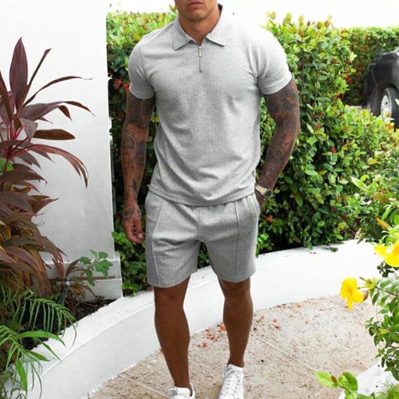 Casual Polo und Shorts Set für Herren