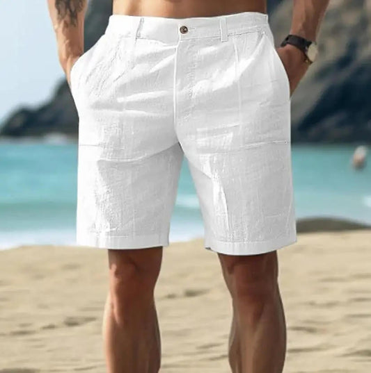 Herren Relaxed Fit Sommer Leinen Shorts