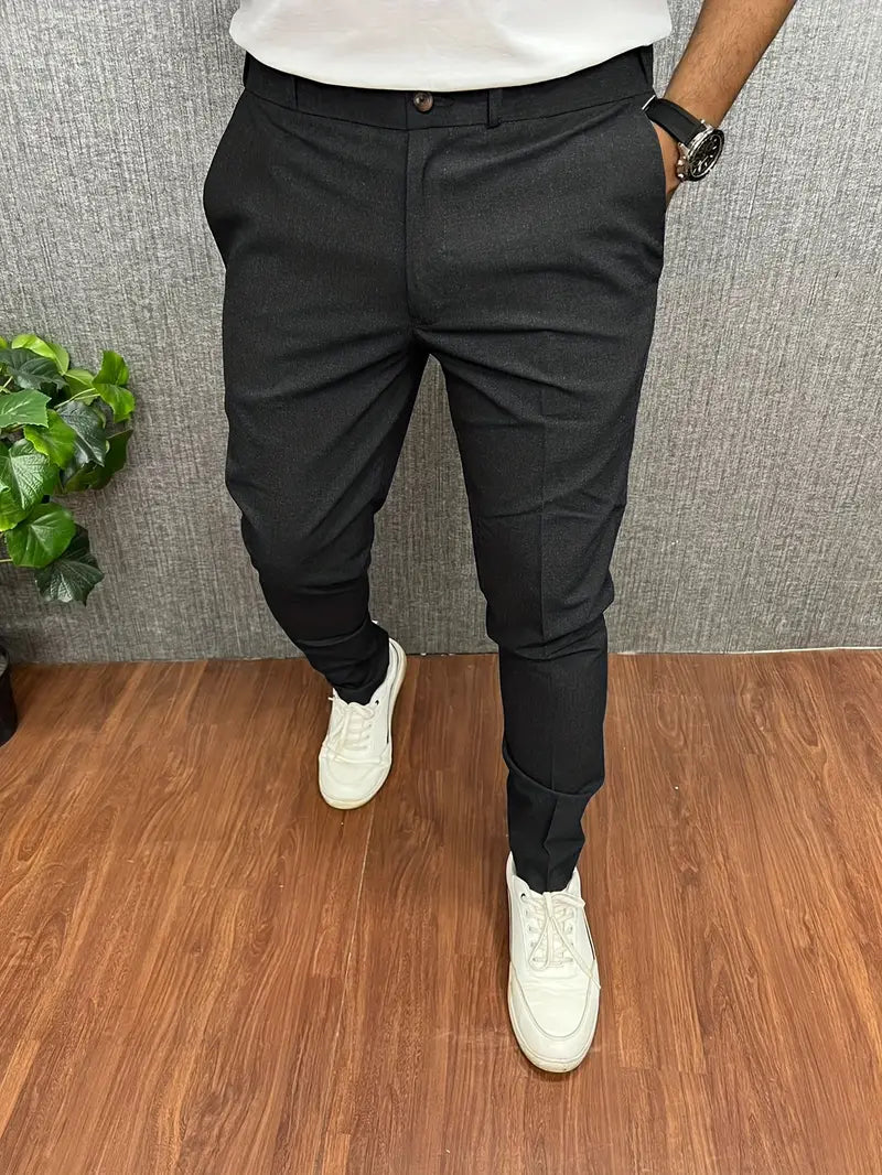 Herren Business Casual Slim-Fit Anzughose