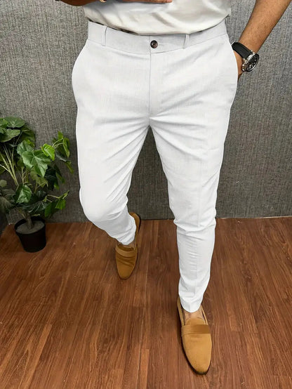 Herren Business Casual Slim-Fit Anzughose