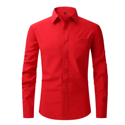 Herren Business Hemd Langarm mit Knopfverschluss