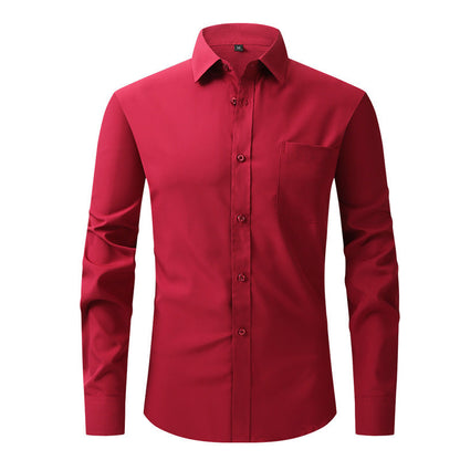 Herren Business Hemd Langarm mit Knopfverschluss