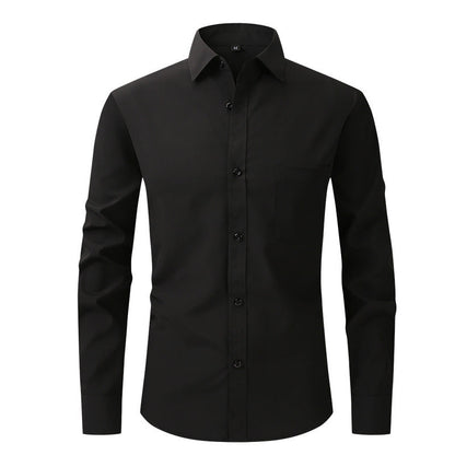 Herren Business Hemd Langarm mit Knopfverschluss